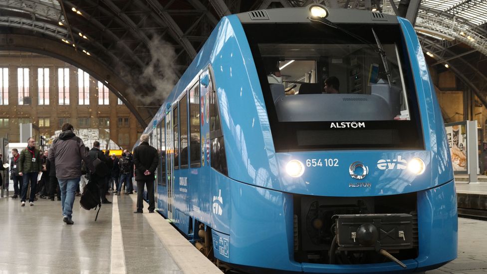 The German Coradia iLint was the world's first hydrogen-powered locomotive (Credit: Getty Images) The German Coradia iLint was the world's first hydrogen-powered locomotive (Credit: Getty Images)