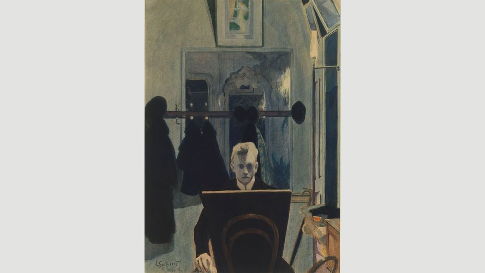 In his self-portraits such as Self-portrait (1907) he appears to be wrestling with his inner demons In his self-portraits such as Self-portrait (1907) he appears to be wrestling with his inner demons