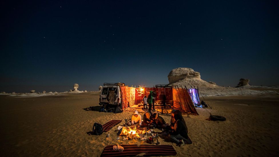 Camping in the White Desert is not a luxurious experience