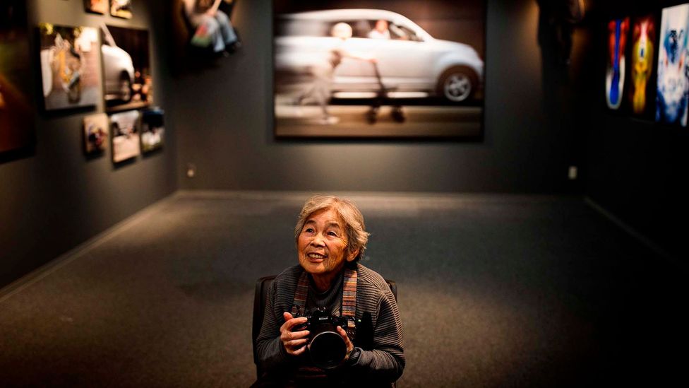 Kimiko Nishimoto is a 90-year-old “Insta-gran” with over 220,000 Instagram followers (Credit: Getty Images)
