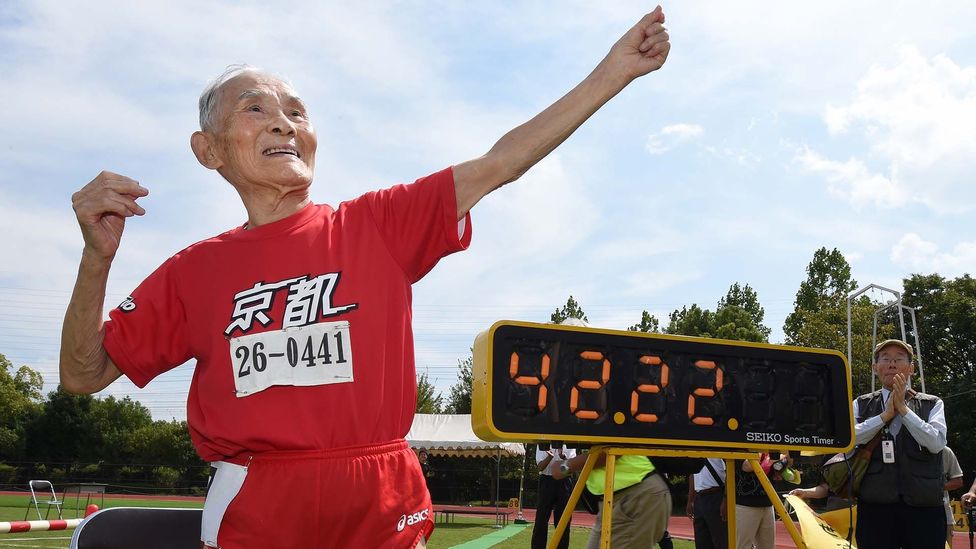 Hidekichi Miyazaki picked up the nickname “Golden Bolt” for his super-centurion sprinting (Credit: Getty Images)