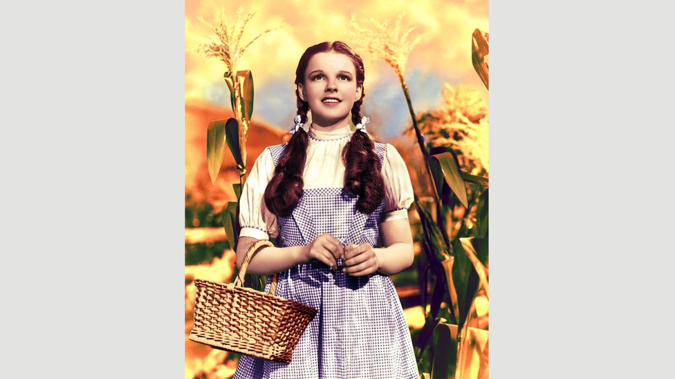 After Aunt Em tells Dorothy to find ‘a place where you won’t get into any trouble’ in The Wizard of Oz, the girl (played by Judy Garland) sings Over the Rainbow (Credit: Alamy)