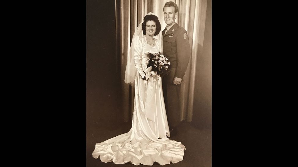 Mary and Eugene (Gene) Banigan were married on 29 August 1945 (Credit: Melissa Banigan)