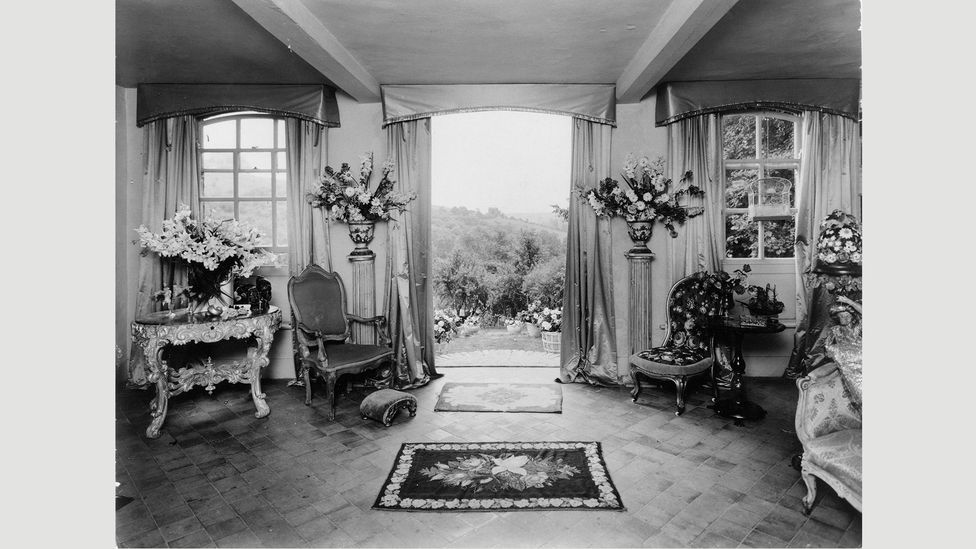 The salon at Cecil Beaton's house Ashcombe, which was decorated in a flamboyant, individualistic style