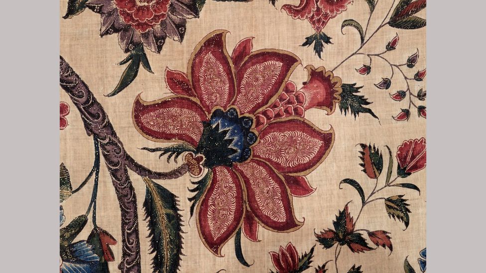 The detailed work on this palampore features gold leaf, suggesting it would have been used in a wealthy household (Credit: Harry Wearne Collection)