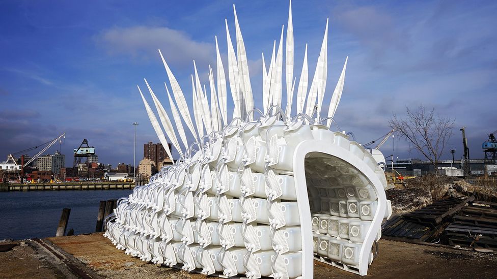 Seeking solutions for food and shelter, the artist Mitch Joachim and Terreform ONE created the Cricket Shelter, a dual-purpose home and modular insect farm in one structure