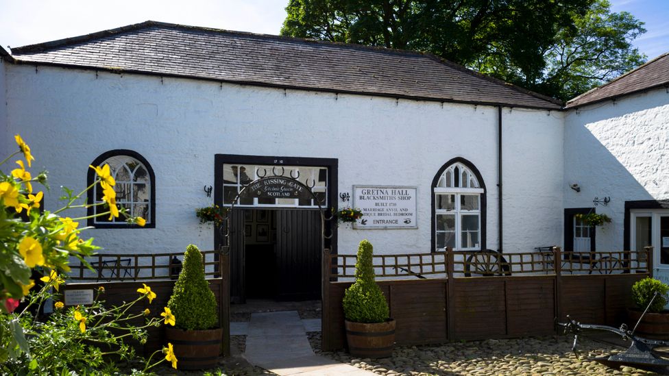 The famous Gretna Green Blacksmith's Shop is used for eloping couples and weddings under Scottish licence on the border of Scotland (Credit: Tim Graham/Getty Images)