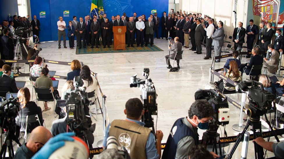 A surge of interest in news related to the Covid-19 pandemic has led to record audiences and ratings for news sites and broadcasters (Credit: Getty Images)