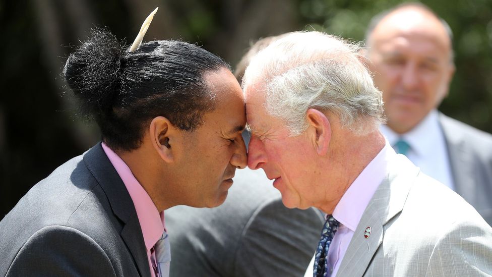 The hongi greeting has a profound meaning for New Zealand's Maori culture, but it has been adopted by many Kiwis and visitors to the island (Credit: Chris Jackson/Getty Images)