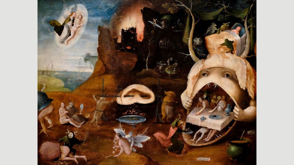 Grotesque depictions of heaven and hell were painted by Bosch and his followers – one of whom created The Vision of Tundale (c 1520-30) (Credit: Alamy)