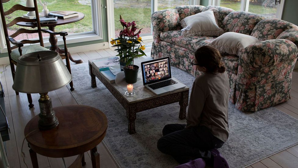 Like our phones, video Zoom calls on our computer provide social connection and news during the pandemic, but they still force us to be glued to screens (Credit: Getty Images) Like our phones, video Zoom calls on our computer provide social connection and news during the pandemic, but they still force us to be glued to screens (Credit: Getty Images)