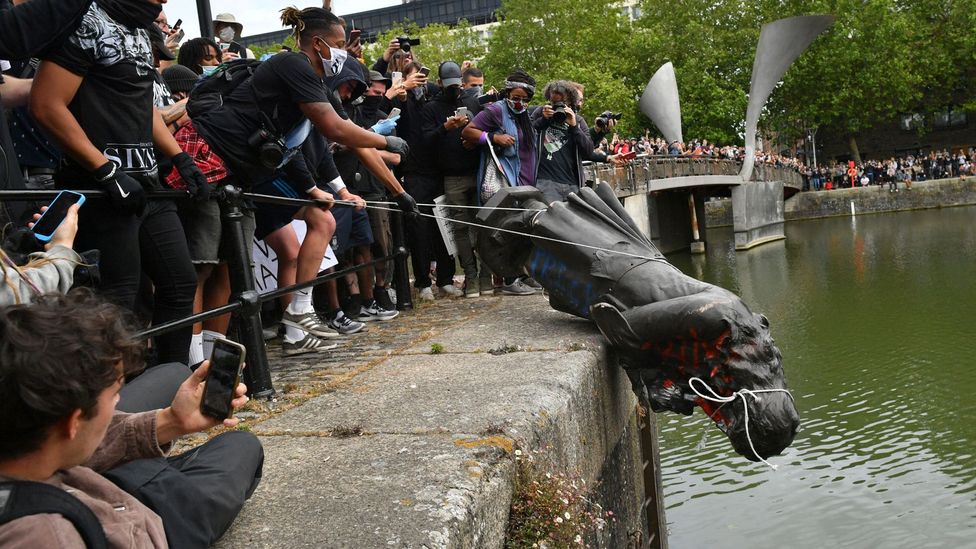 Protesters tore down a statue of Edward Colston and threw it into Bristol harbour during a Black Lives Matter rally (Credit: PA Wire)