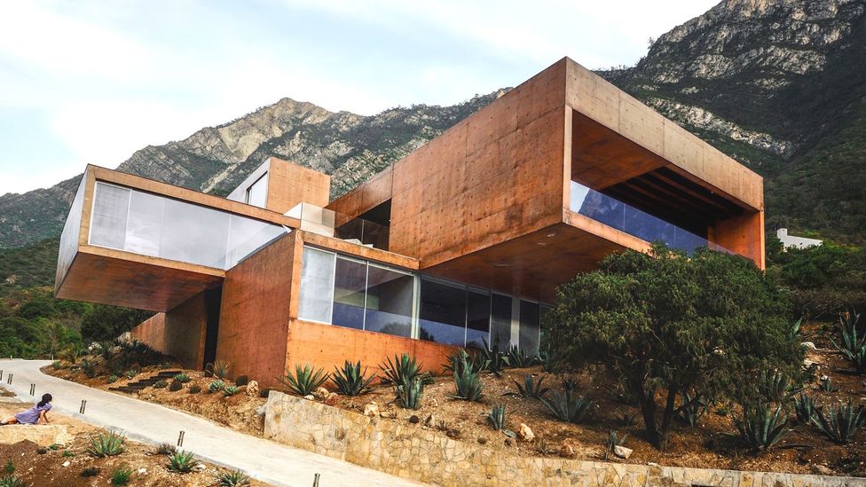 The Narigua House in Nuevo Leon, Mexico nestles in a landscape of cedar trees (Credit: P+O)