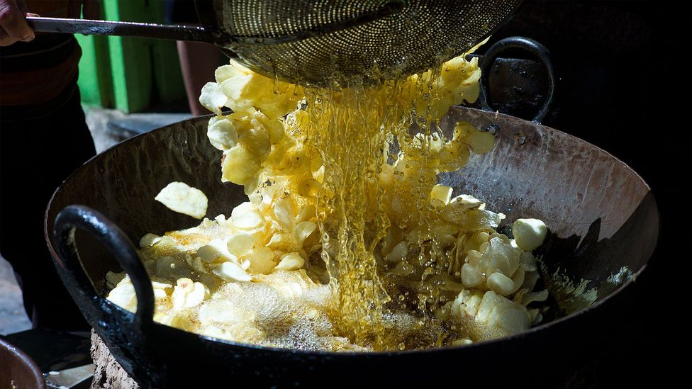 Some types of oil, such as rapeseed and palm, are thought to be healthier to cook with (Credit: Getty Images) Some types of oil, such as rapeseed and palm, are thought to be healthier to cook with (Credit: Getty Images)