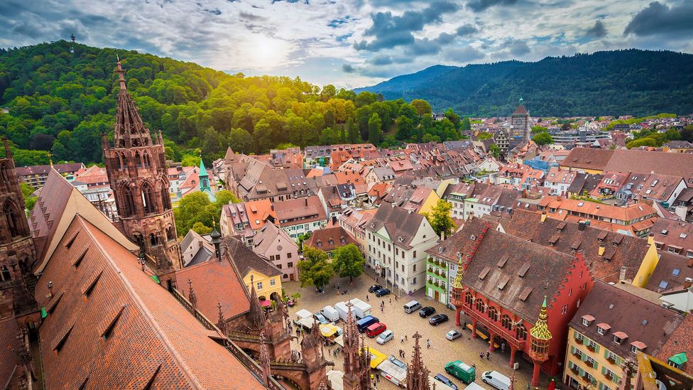 Set spectacularly at the foot of Germany's Black Forest, the medieval city of Freiburg is celebrating its 900th anniversary this year (Credit: bluejayphoto/Getty Images)
