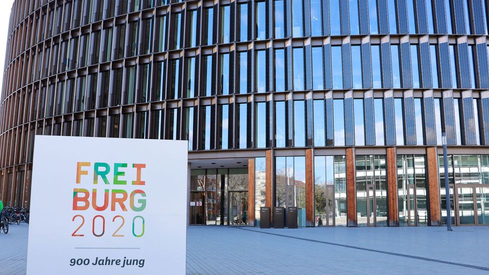 Freiburg's new Town Hall became the world’s first public building to produce surplus energy when it was built in 2017 (Credit: Kat Barber)