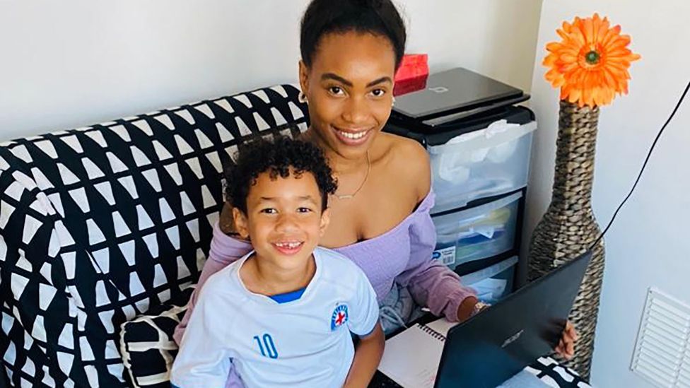 “It's been a struggle to try and get [my] business to the next level" during coronavirus, says single parent Sharmika Dockery who runs a start-up in London (Credit: Dockery)
