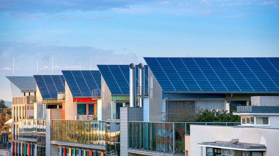 The eco-friendly suburb of Vauban is filled with low-energy buildings (Credit: Gyuszko/Getty Images)