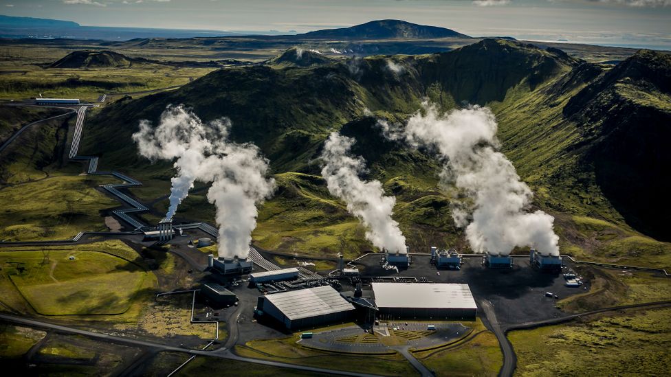 Climeworks’ direct air capture plant in Iceland is powered by waste heat from a geothermal energy plant (Credit: ON Power/Arni Saeberg)