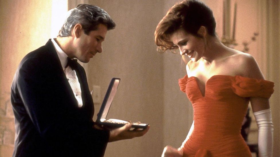 Pretty Woman sees Richard Gere's millionaire orchestrate the transformation of Julia Roberts' Vivian so that she can be elevated to his social milieu (Credt: Alamy)