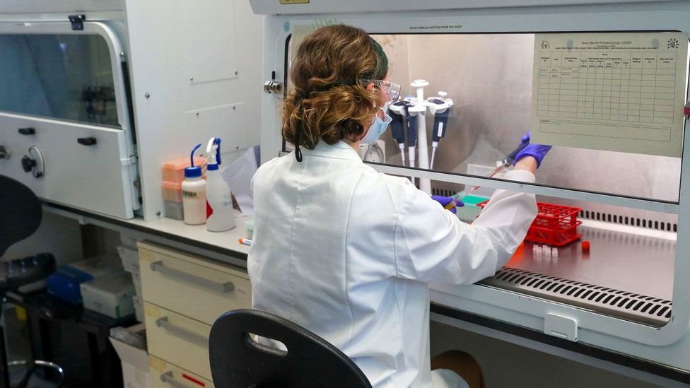 A scientist at the Oxford Vaccine Group's facility at the Churchill Hospital in Oxford (Credit: Steve Parsons/PA Wire)