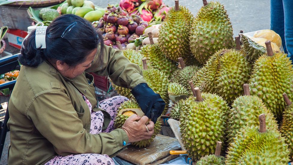 The durian fruit, famous for its repugnant odour, could provide the material to make a new generation of supercapacitors (Credit: Alamy)