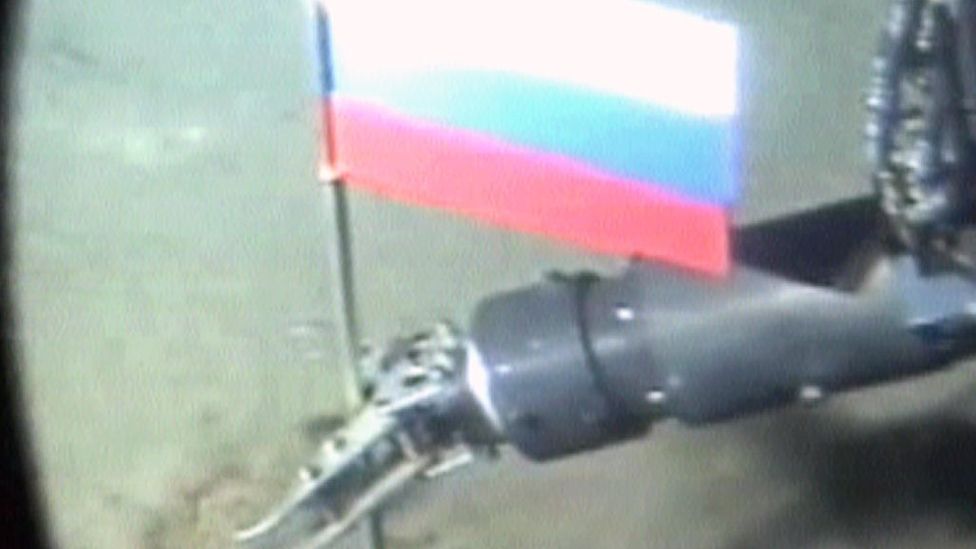 In 2007, Russia used a submarine to plant a flag to publicisie its claims to the Arctic region (Credit: Getty Images) In 2007, Russia used a submarine to plant a flag to publicisie its claims to the Arctic region (Credit: Getty Images)