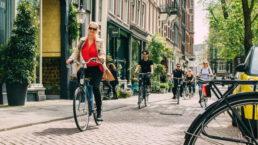 27% of trips made by Dutch residents are by bike, compared to under 1% of daily trips in the US. (Credit: Getty Images) 27% of trips made by Dutch residents are by bike, compared to under 1% of daily trips in the US. (Credit: Getty Images)