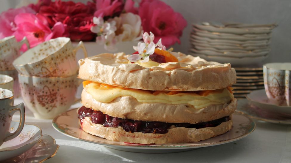 The Spanische Windtorte was an 18th-Century Austrian dessert consisting of meringue, whipped cream and fruit (Credit: Annabelle Utrecht)