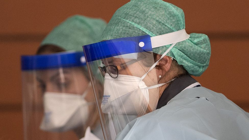 Face shields have been a key part of personal protection equipment for frontline health workers (Credit: Getty Images)