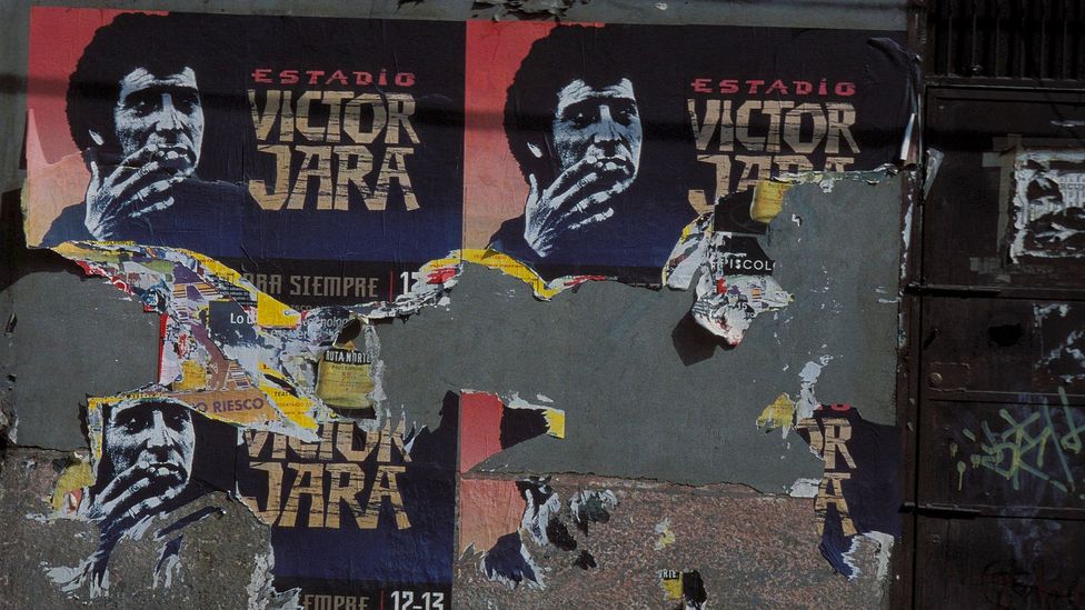 Victor Jara remains an icon in Chile, and in 2003 its national stadium was named after him (Credit: Getty Images)