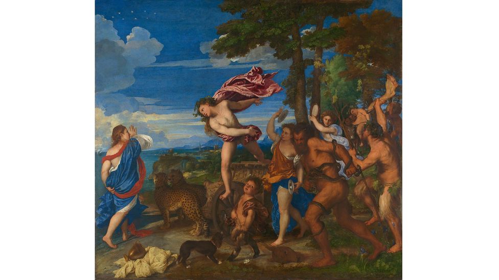 Bacchus and Ariadne depicts the moment when the god Bacchus first comes upon the princess Ariadne on the island of Naxos (Credit: National Gallery)