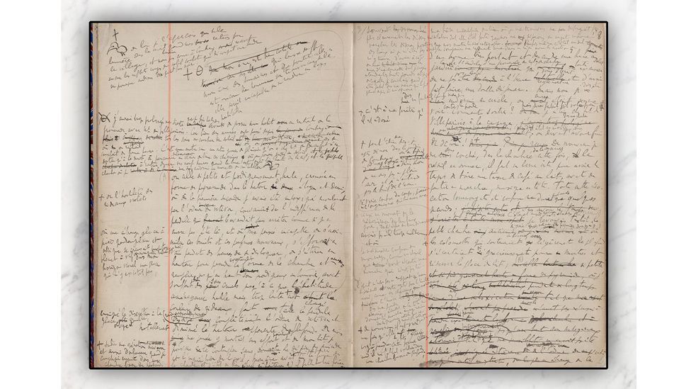 The notebooks in which Proust hand-wrote his masterpiece In Search of Lost Time are full of the author's revealing notes (Credit: SP Books)