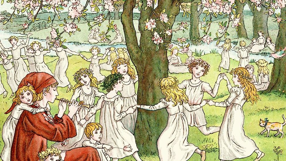 Some theorise that the Pied Piper led the youth of Hamelin to their midsummer festivities (Credit: Kate Greenaway/duncan1890/Getty Images)