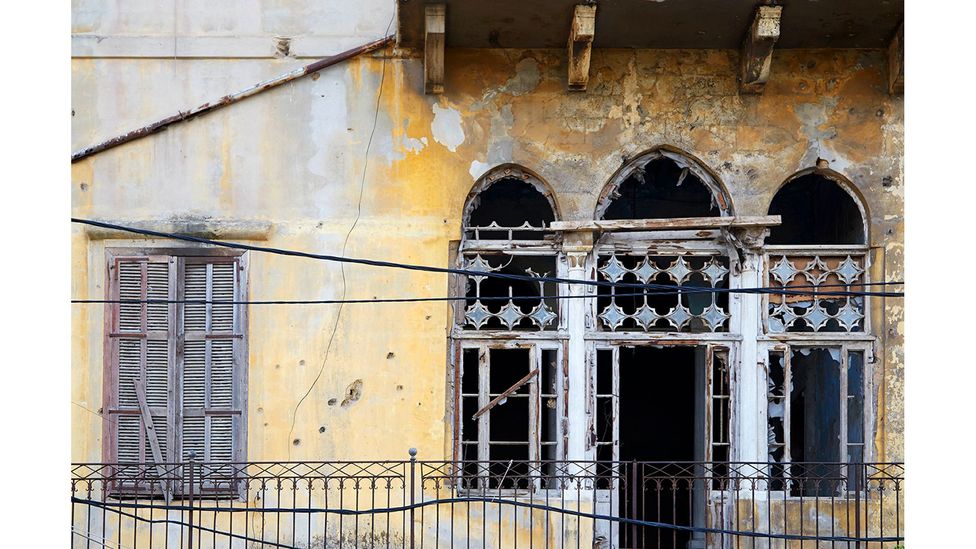 Even before the blast, some of the buildings were abandoned, marked by the civil war, and slowly falling into ruin (Credit: Joseph M Khoury)