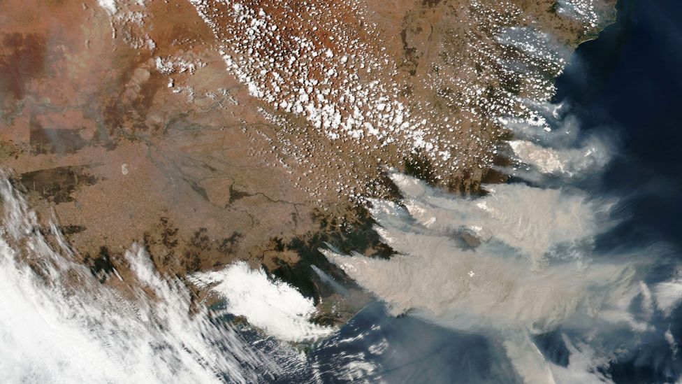 The smoke from fires in Australia in 2019 and early 2020 led to a spike in hospitalisations in New South Wales (Credit: NASA/Maxar Technologies)