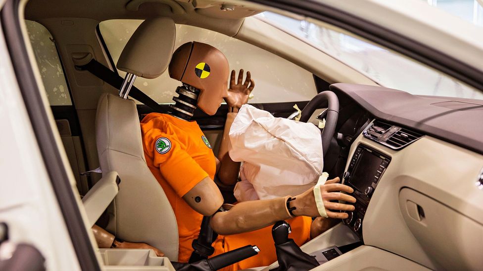 Early road safety campaigns pushing for the mandatory use of seat belts led to fears that they would be introduced at the expense of air bags (Credit: Alamy)