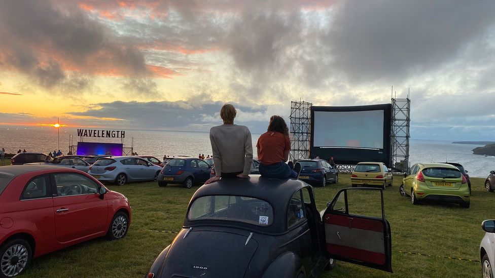 Cornish surf magazine Wavelength launched a season of drive-in films overlooking Watergate Bay; it included live performances from local choir The Fisherman's Friends