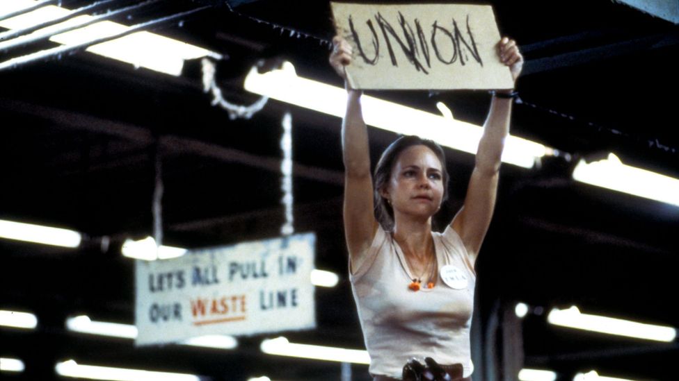 Sally Field's Norma Rae remains one of American cinema's most extraordinary heroines: a single, sexually liberated mother and union organiser (Credt: Alamy)