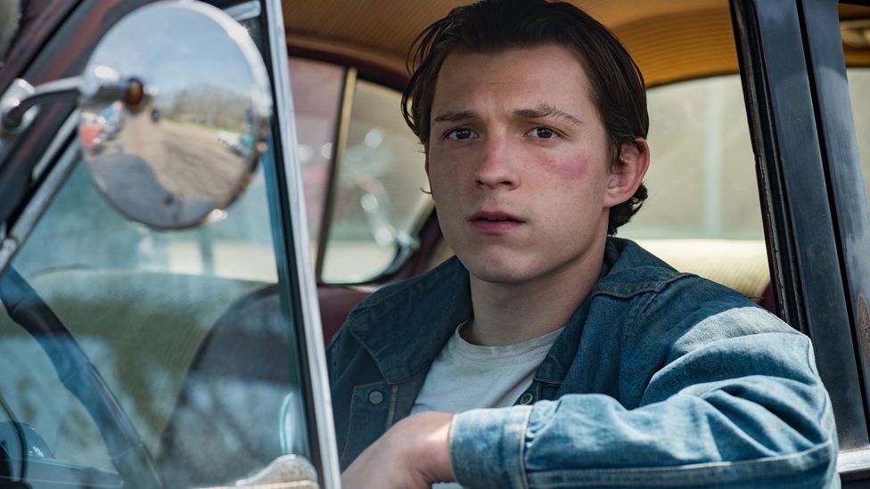 One of The Devil All the Time's chief focuses is Arvin (Tom Holland), a young man from an unhappy lineage and with a propensity for vengeance (Credit: Netflix)