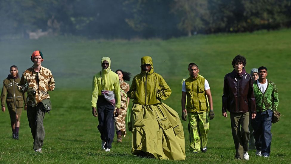 Paria Farzeneh's recent spring/ summer 2021 presentation for London Fashion Week took place in a field outside the city (Credit: Getty Images)