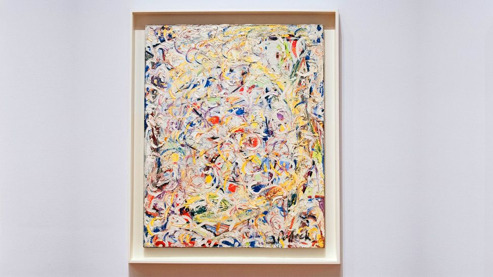 Pollock (pictured: Shimmering Substance, 1946) argued that new forms of art were needed for a new age (Credit: Alamy)