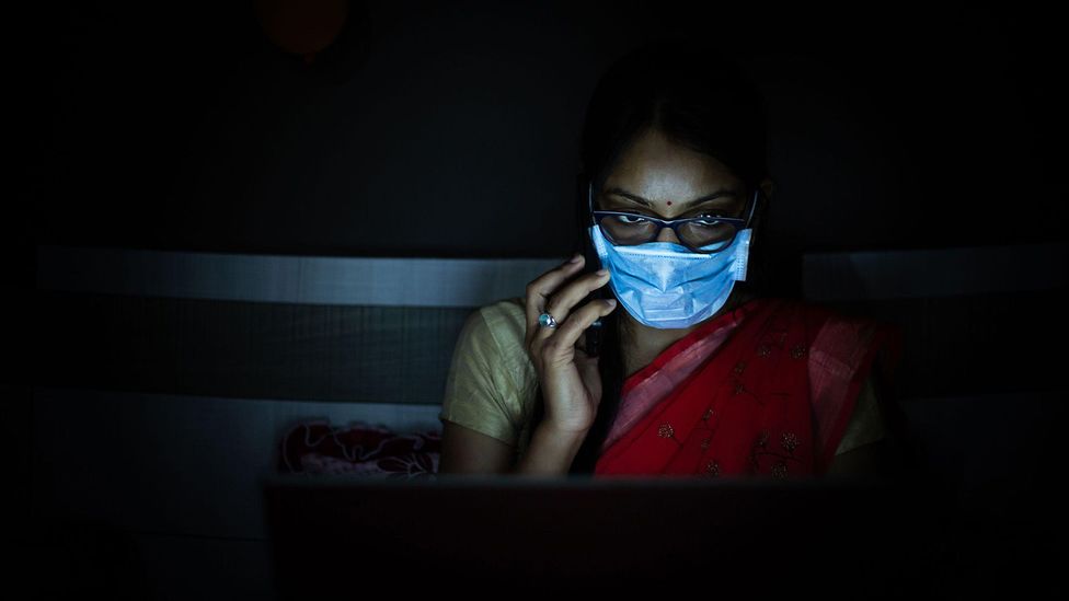 Working remotely has seen employees having to blur the lines between work and home life (Credit: Alamy) Working remotely has seen employees having to blur the lines between work and home life (Credit: Alamy)