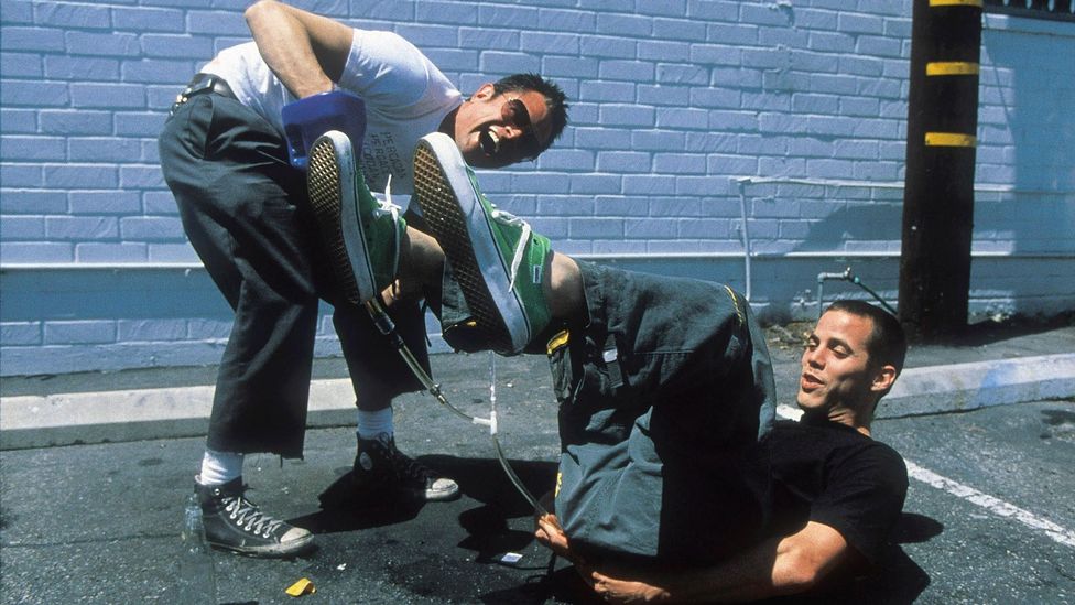 The Jackass crew, including leader Johnny Knoxville and co-star Steve-O (pictured) were brought together via the skate scene (Credit: Alamy)