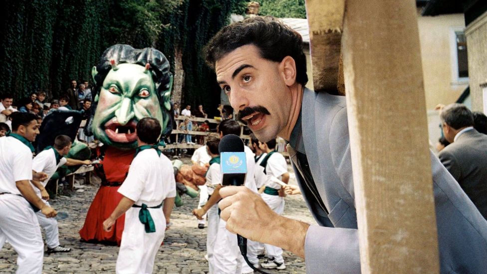 Arguably, Sacha Baron Cohen's Borat has kept the gonzo comic spirit of Jackass alive in film and TV (Credit: Alamy)