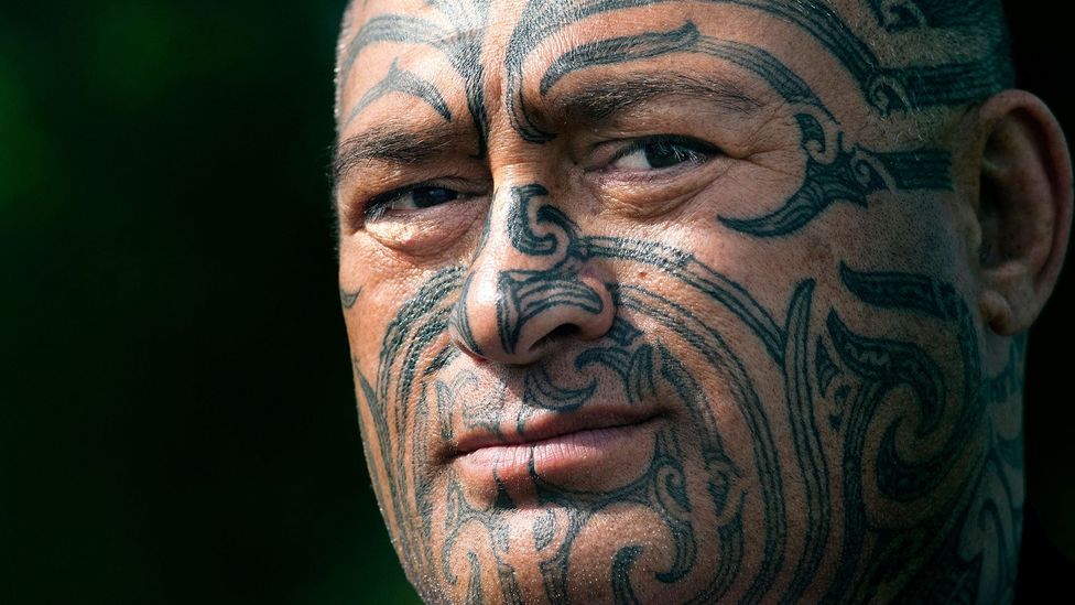 With patterns revealing family history, moko face tattoos are a Māori visual language that forms a connection with ancestors (Credit: Alamy)