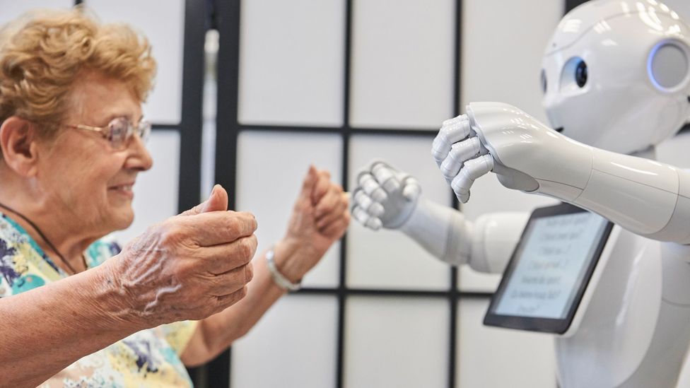 A robot named Pepper has been designed to interact with elderly people (Credit: Getty Images)