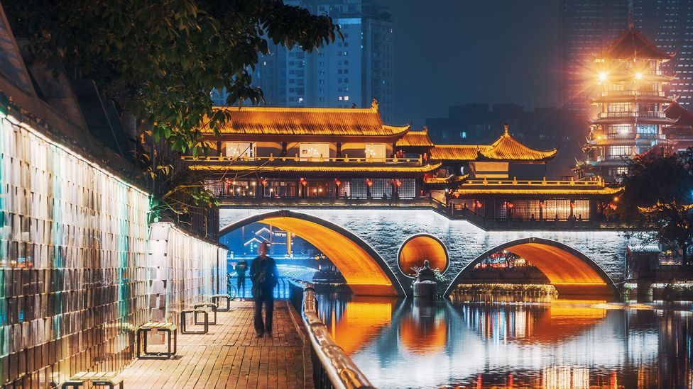 Sichuan's capital, Chengdu, is known for its laid-back vibe, and some people think it's related to its cuisine (Credit: Philippe Lejeanvre/Getty Images)