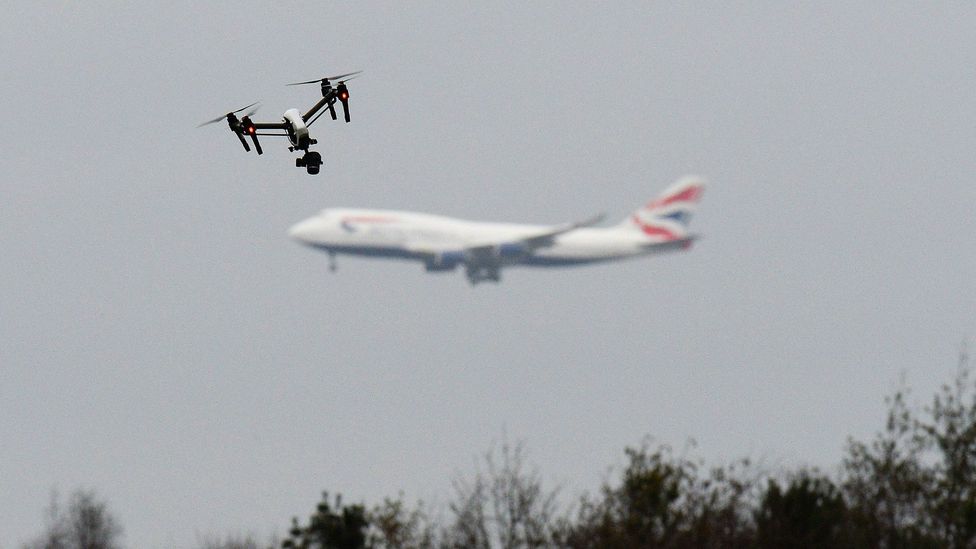 A drone flies in a west London park; as more flying objects are created, safety guidelines are becoming increasingly crucial (Credit: John Stillwell/PA Wire)