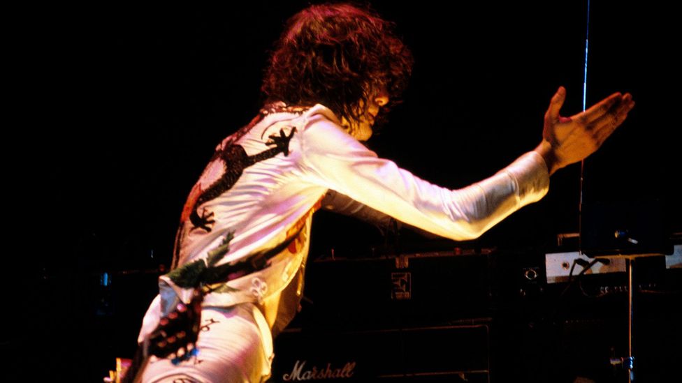 Jimmy Page of Led Zeppelin has used a variation of the theremin during performances of Whole Lotta Love and No Quarter (Credit: Getty Images)